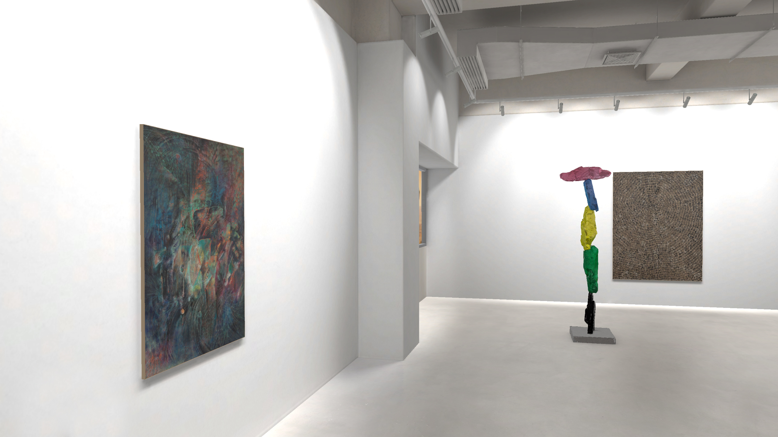 Massimo De Carlo VSPACE virtual gallery in real-time 3D, exhibition Inner Realm (2020), built by Wide VR