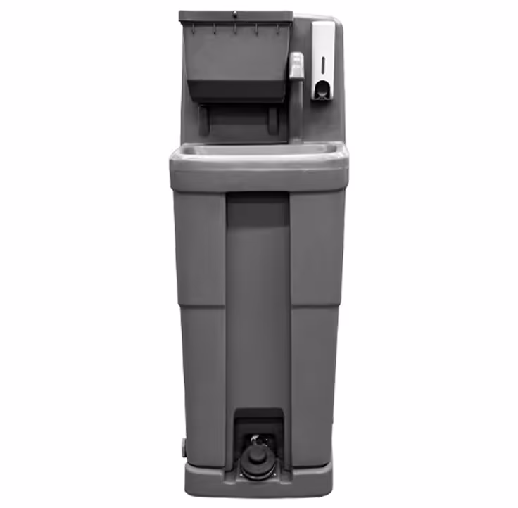 Portable handwashing station with soap dispenser and paper towel holder