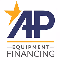 Logo with stylized letters "AP" and the words "Equipment Financing" beneath