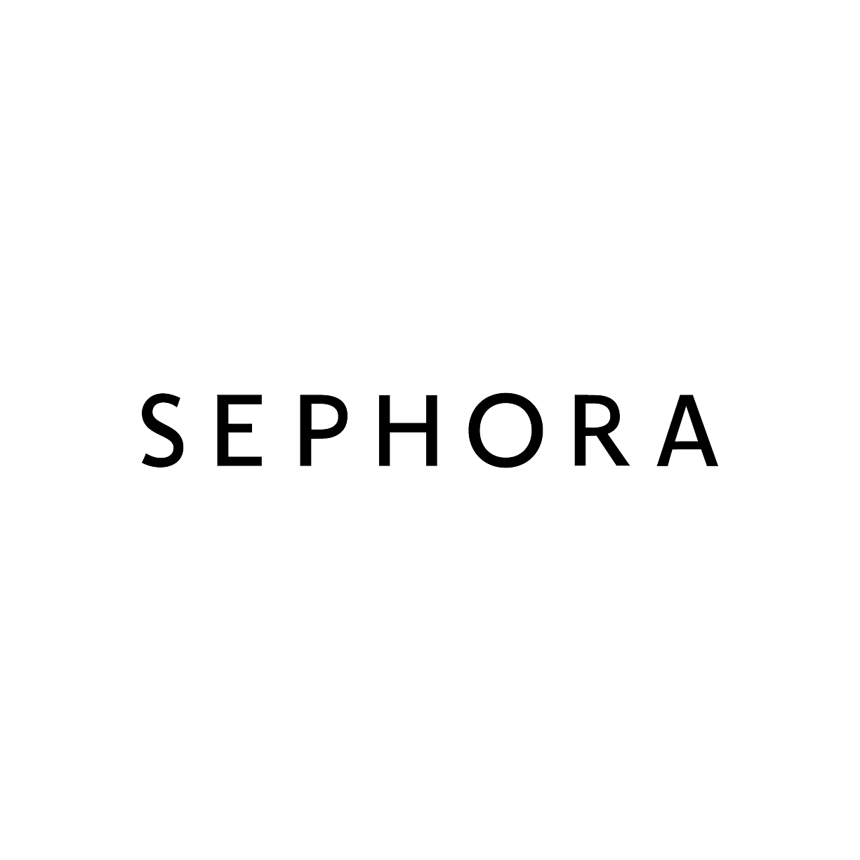 Sephora brand logo in black text on a transparent background.