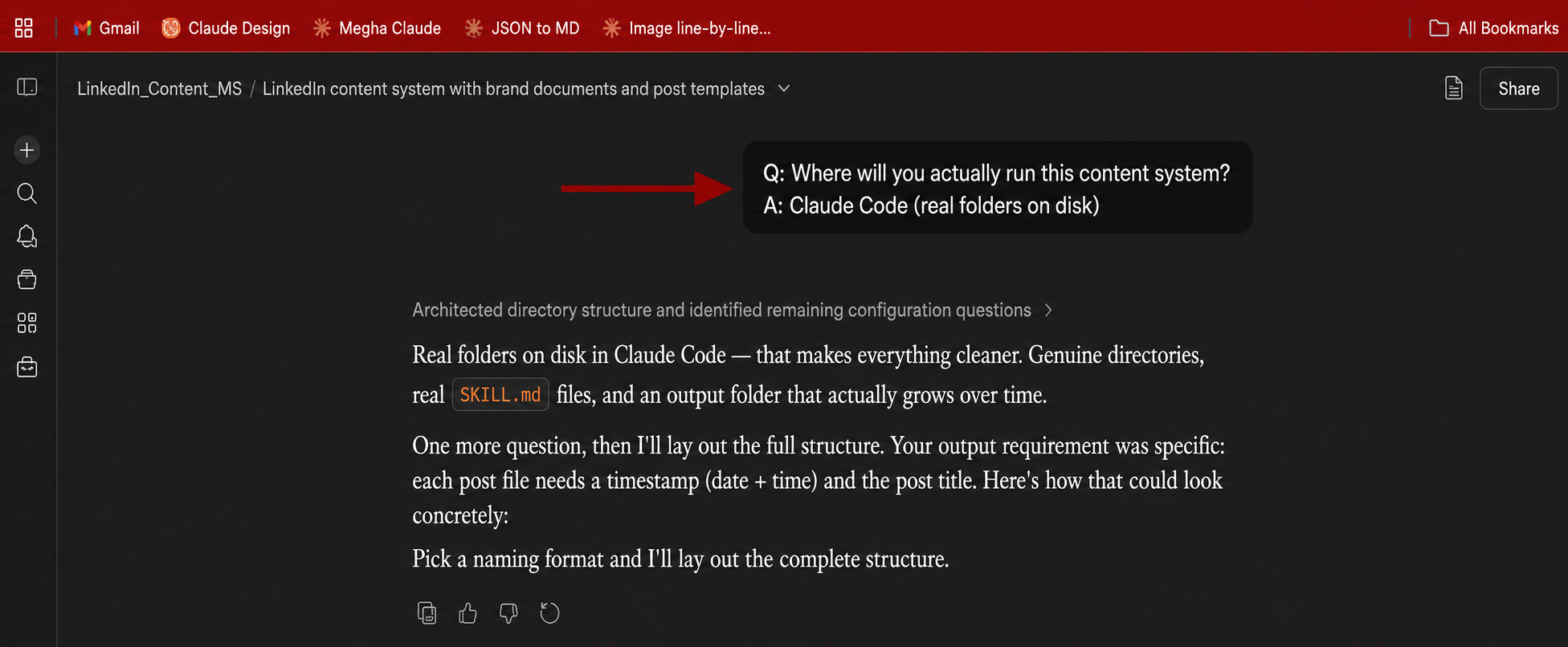 Screenshot of Claude chat 4