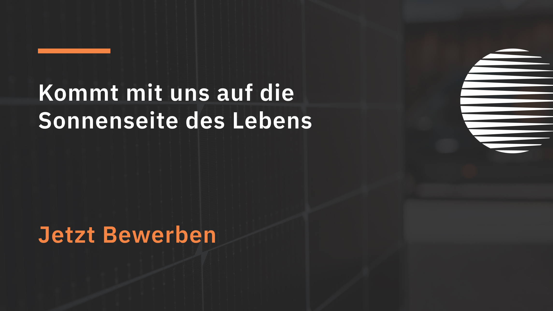 Grafik von hm-pv mit dem Text Kommt mit uns auf die Sonnenseite des Lebens