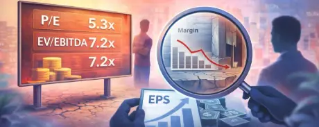Diagram explaining why low valuation multiples can indicate structural weakness