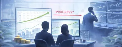 Diagram showing stable financial results masking lack of business progress