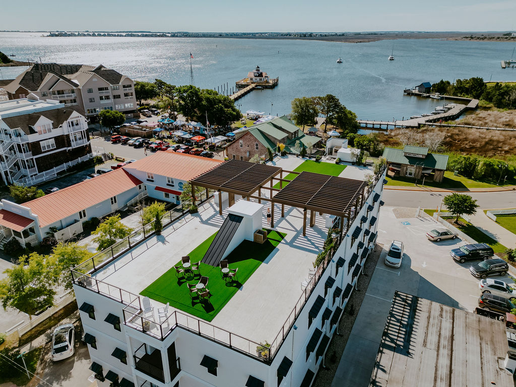 Rooftop of hotel in Manteo