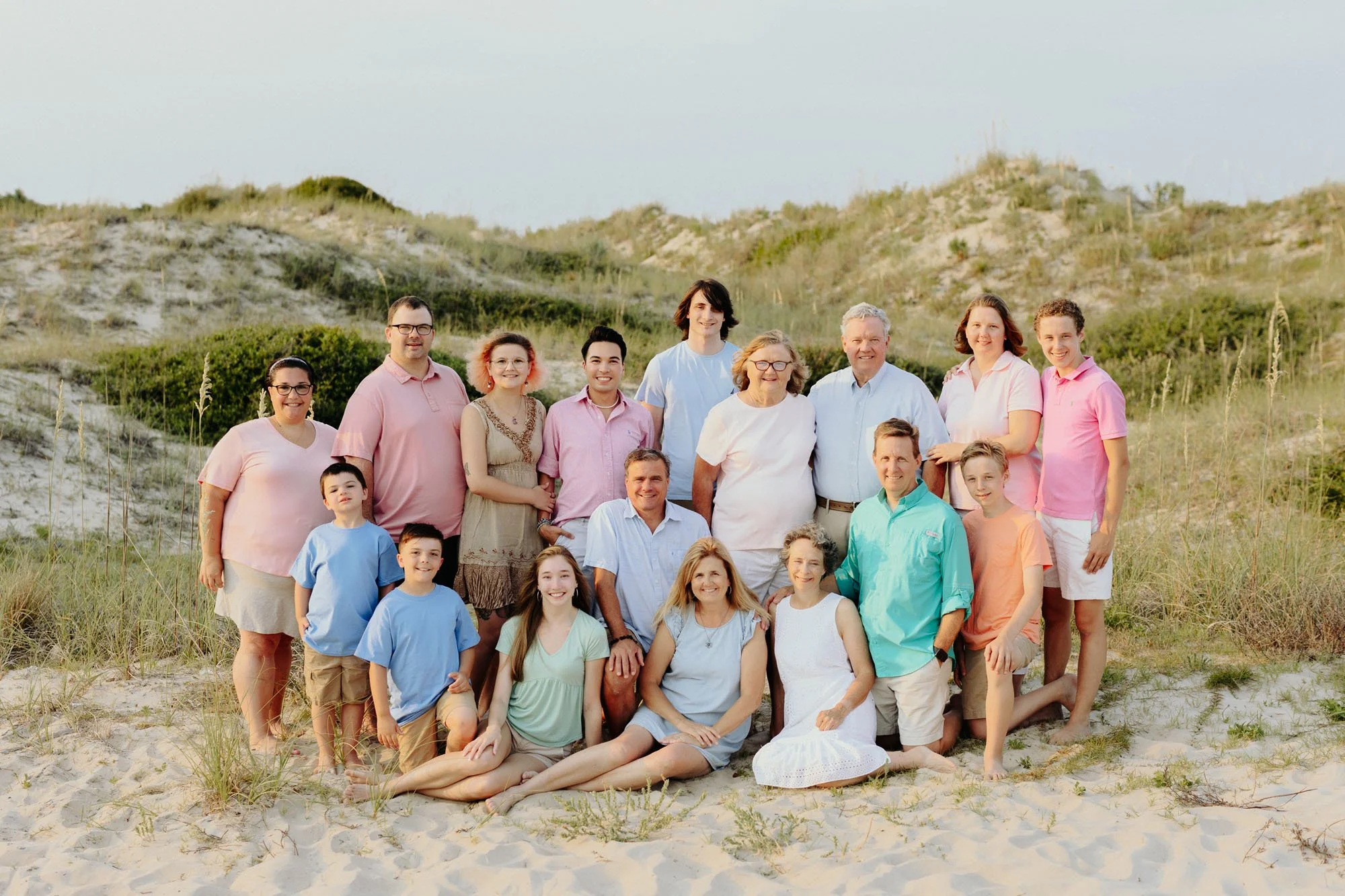 Family photo on beach