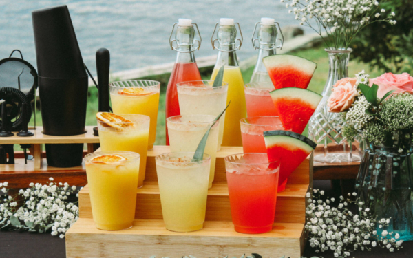 various cocktails for wedding