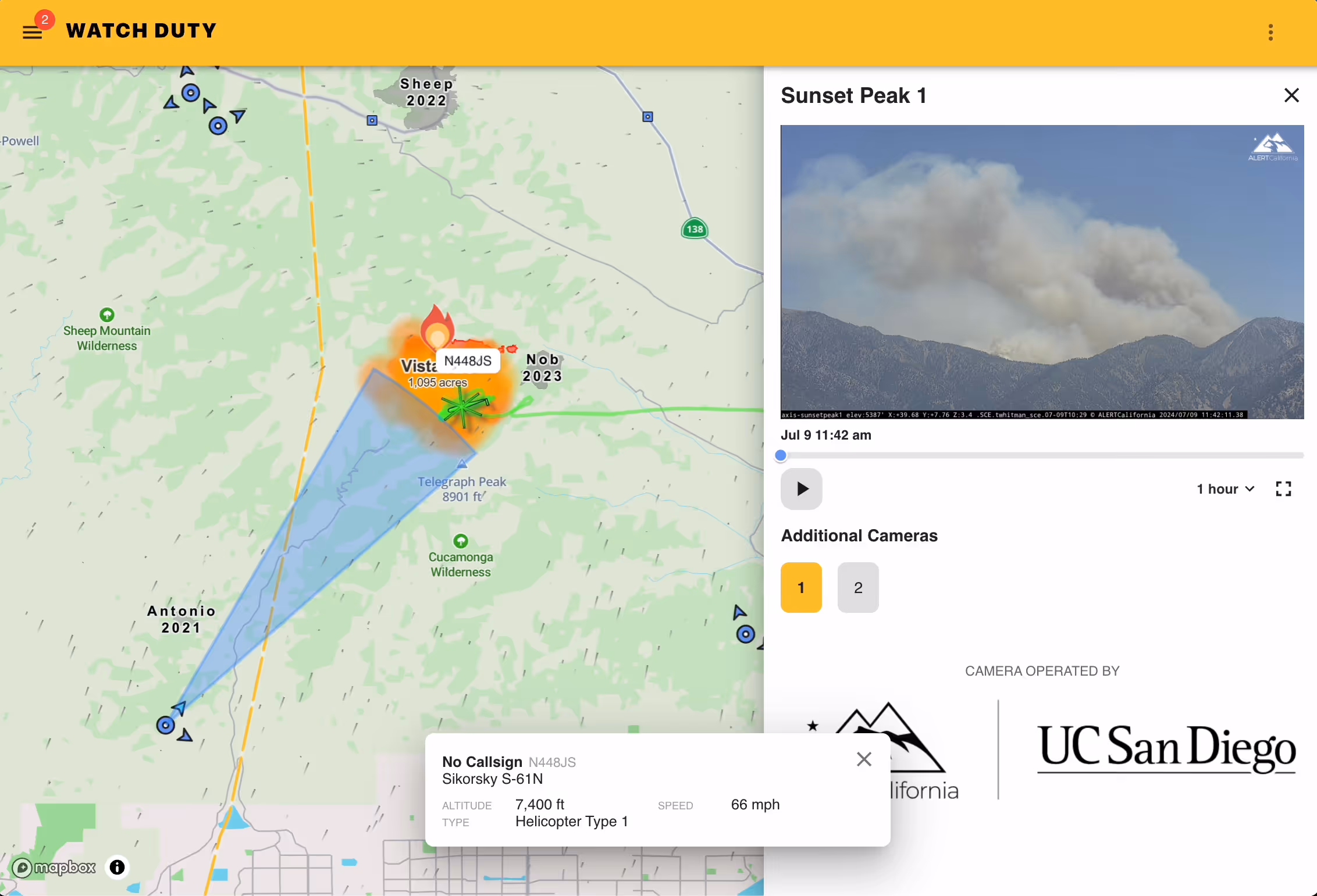 ALERTWest & ALERTCalifornia wildfire camera integration