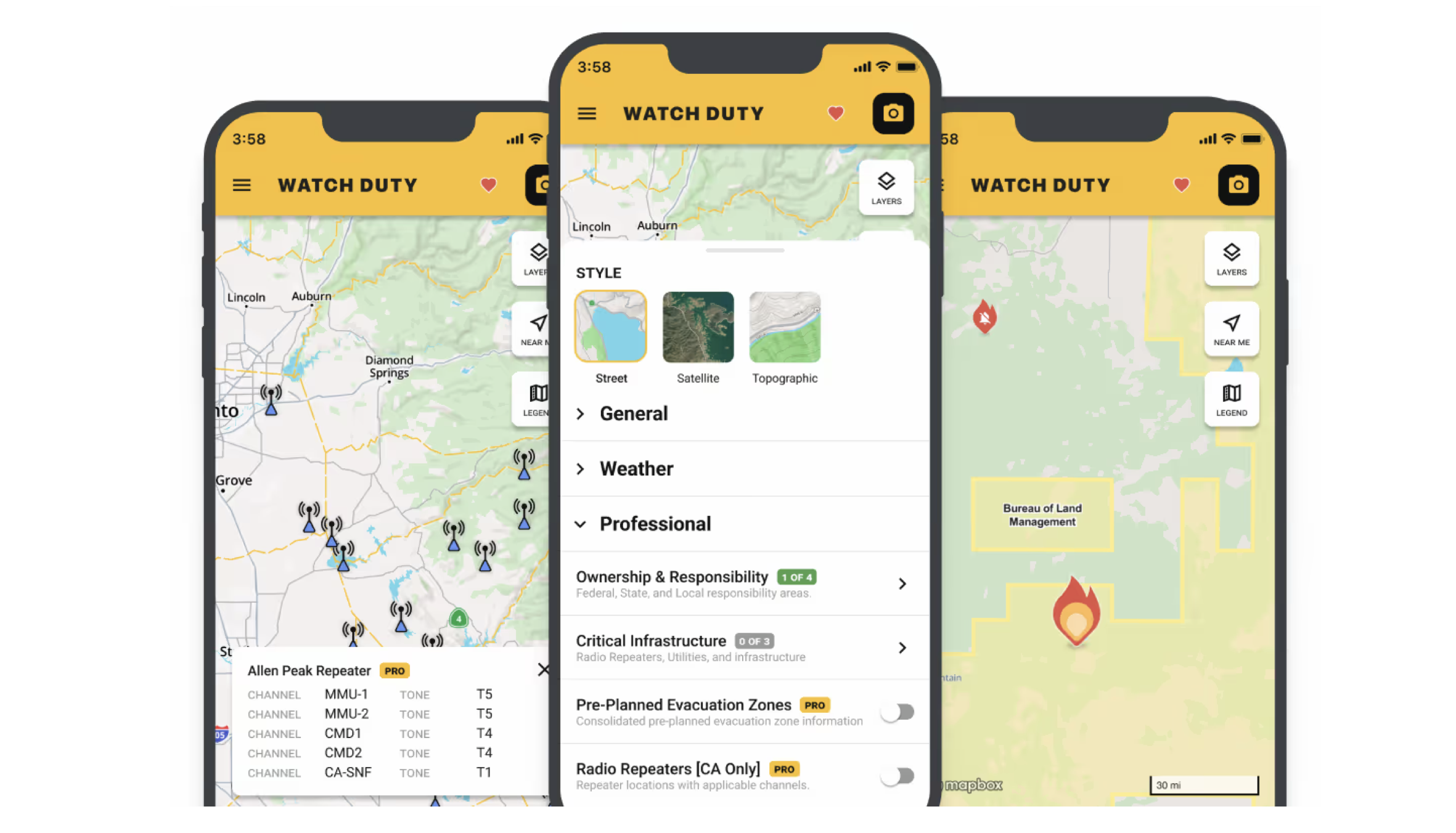 Watch Duty Pro - For Firefighters, First Responders, and Emergency Managers