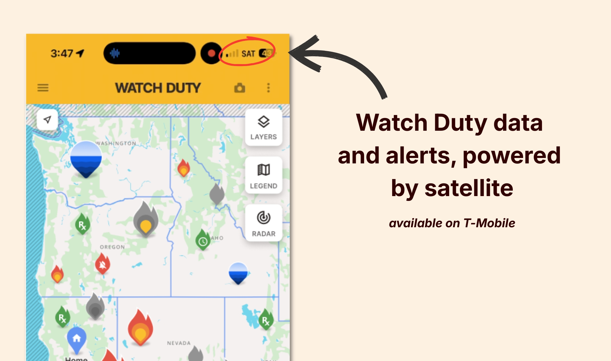 When cell towers go down, Watch Duty can now reach users by satellite