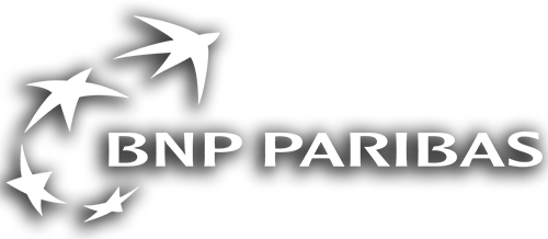 BNP Paribas logo with white stars in a circular design next to the text.