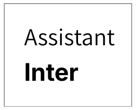 Assistant and Inter fonts