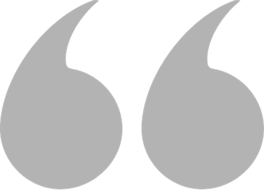 Quotation mark indicating user testimonial