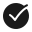 Dark gray circular checkmark icon with a tick inside.