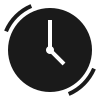 Clock icon indicating hourly rundown and read