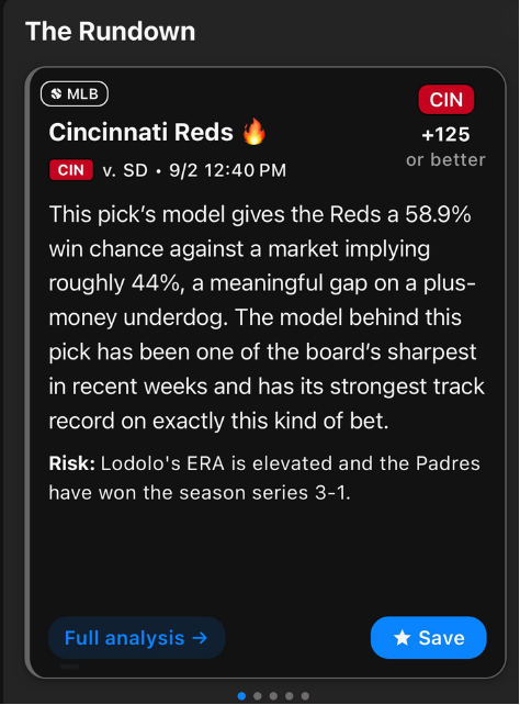 The Rundown screen
