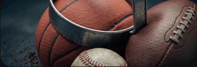 A single cookie cutter pressed over a football, baseball, and basketball — illustrating why one-size-fits-all sports betting models miss the point