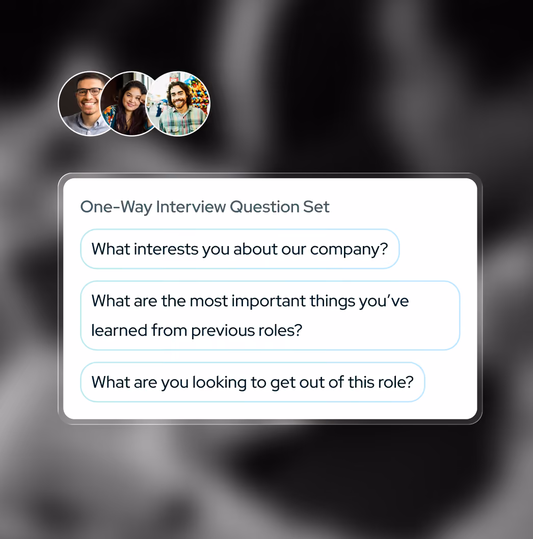 Voice command interface requesting creative problem-solvers with startup grit and a donut chart showing 150 top candidates divided by source: inbound applicants, ATS, internal employees, CRM, employee referrals, and alumni.
