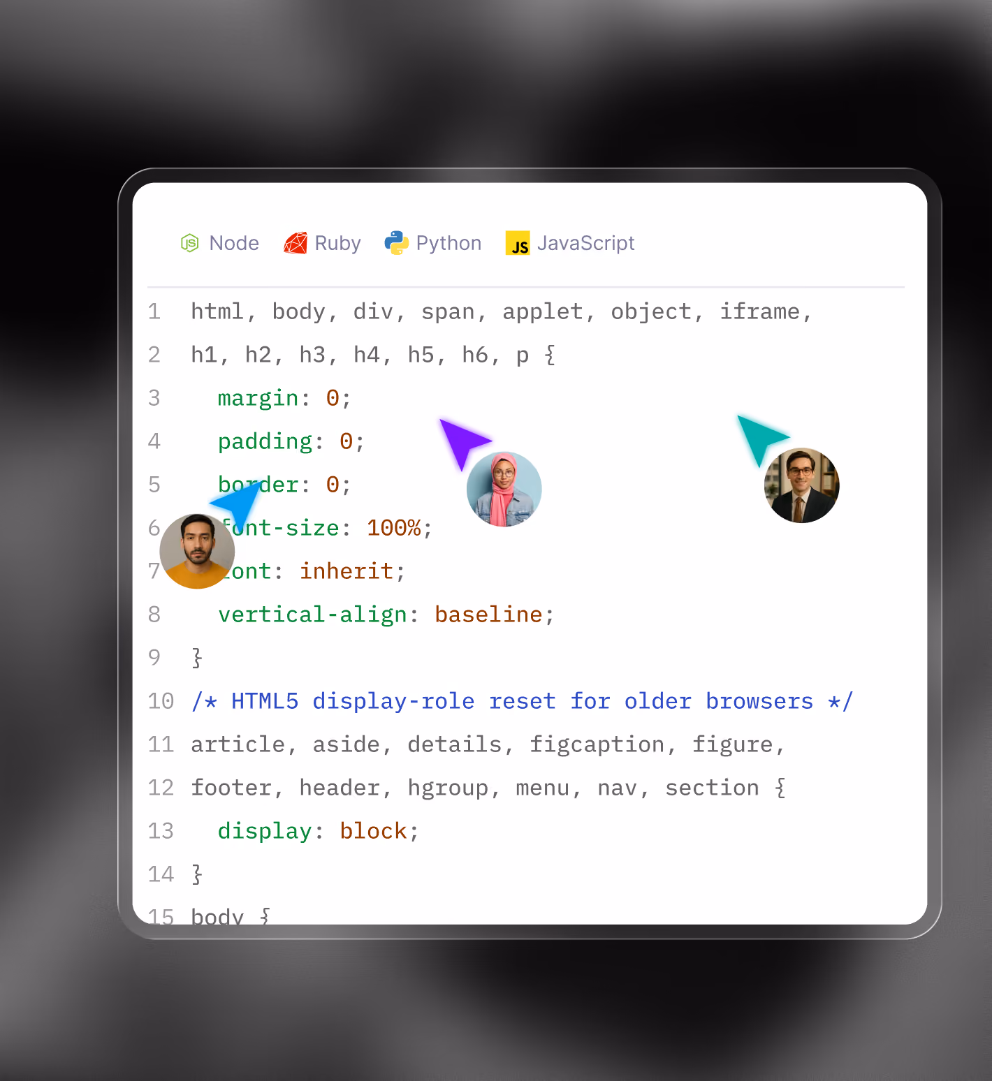 Job candidate sourcing platform interface showing profiles of three senior software engineer candidates with details on experience, education, and resume attachments.