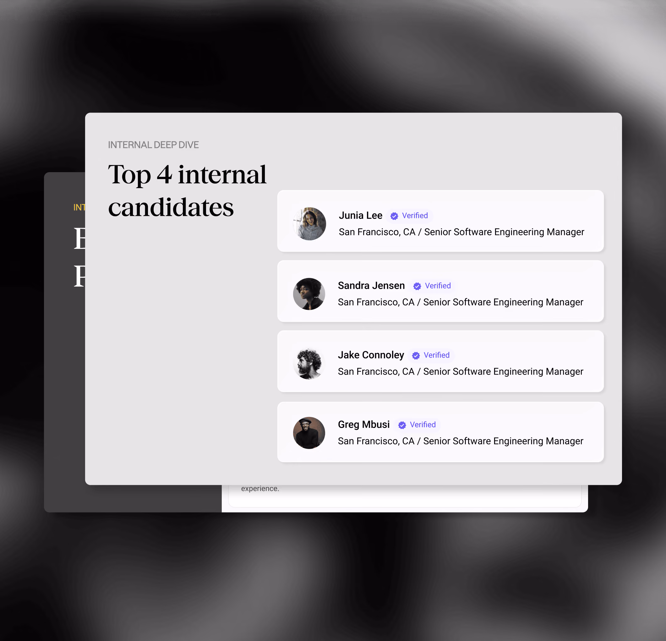 Chat interface titled Application Boost Agent with a conversation about generating personalized emails for job candidates, including a sample email preview.