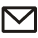 Black envelope icon symbolizing email or message.