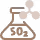 Illustration showing 3 sulfur dioxide molecular structures with atoms connected by bonds.