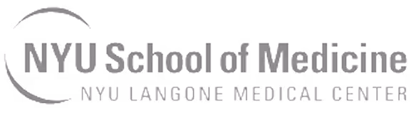 NYU School of Medicine logo with NYU Langone Medical Center text.