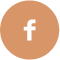 White lowercase Facebook 'f' icon on a round orange background.