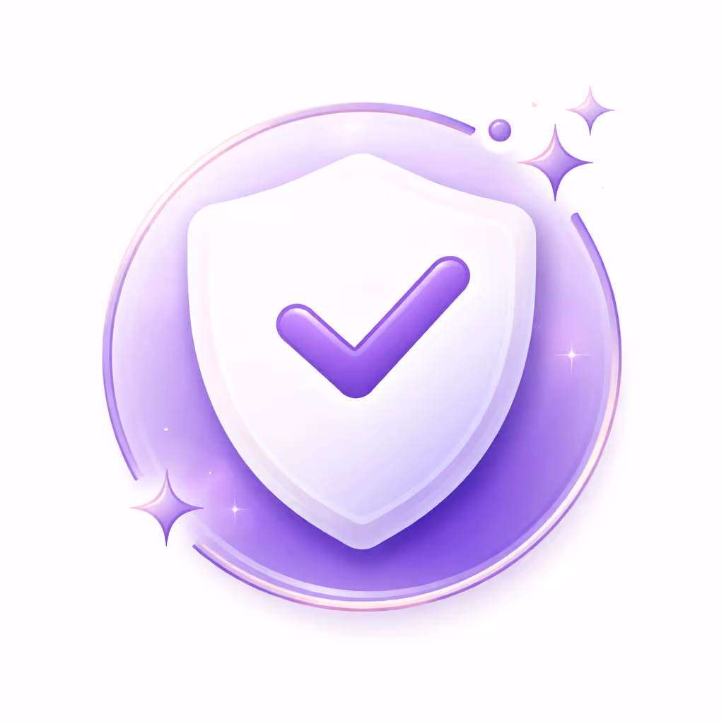 purple icon with a thick mark
