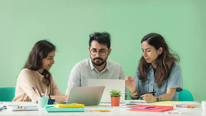Strata team at work in office