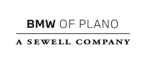 Text logo reading 'BMW of Plano' with a line underneath and 'A Sewell Company' below the line.