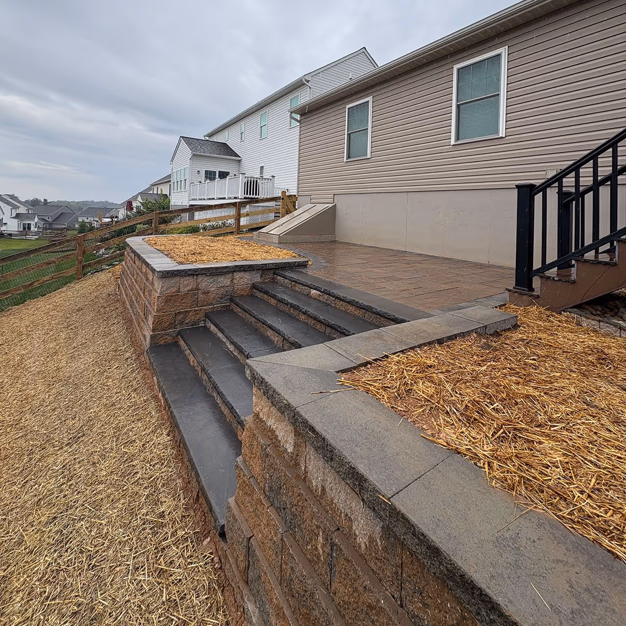 Custom garden bed installation by Long Meadow Lawn and Landscape