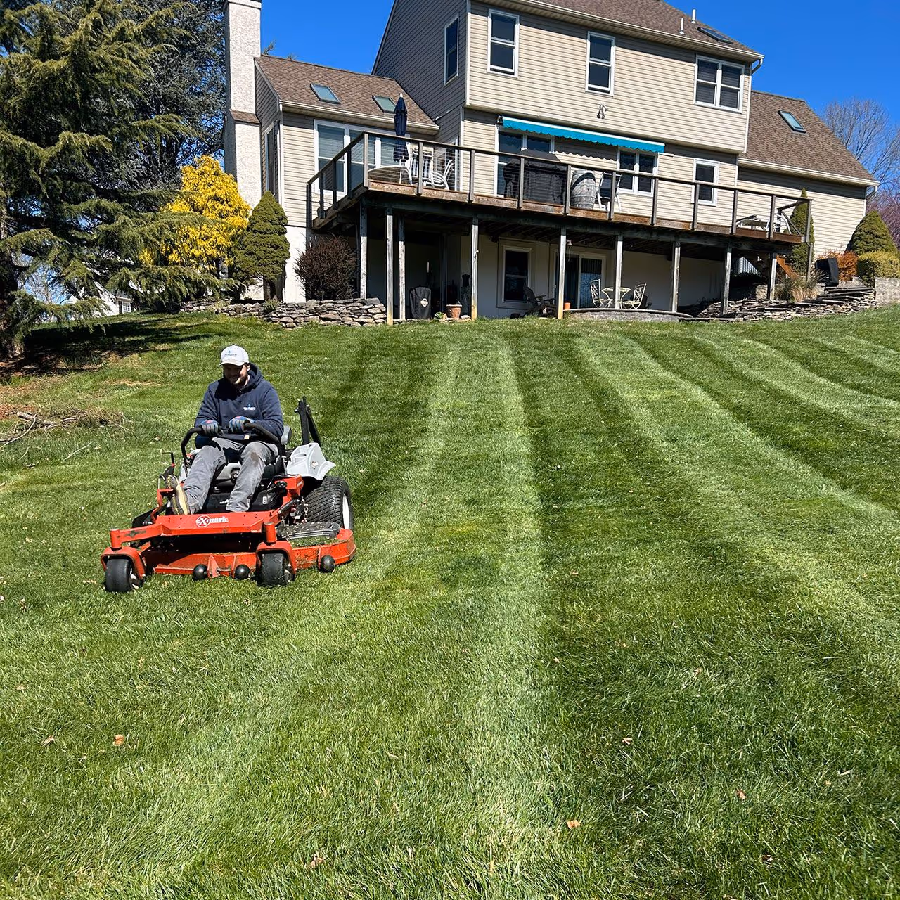Thick green healthy lawn by Long Meadow Lawn & Landscape