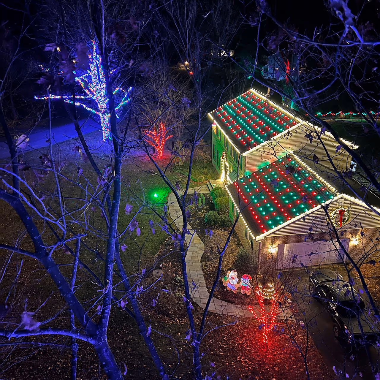 Outdoor lighting design for residential home in Oxford, PA