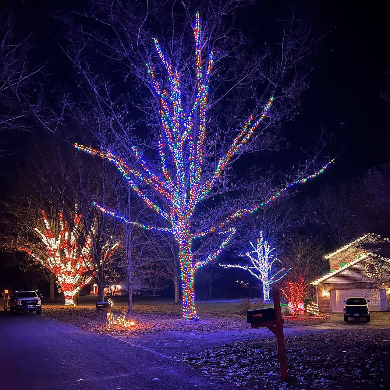 Landscape lighting installation by Long Meadow Lawn and Landscape in Oxford, PA