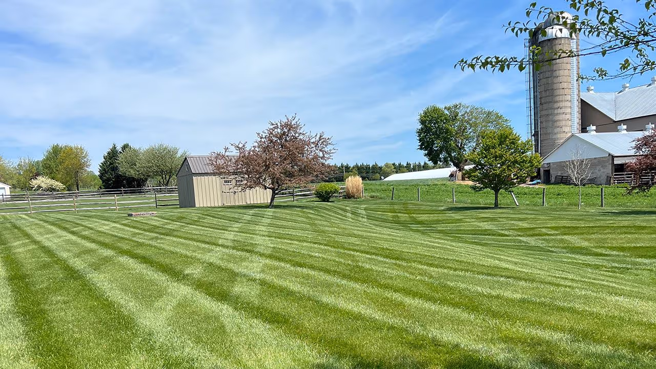 Edging and blowing service by Long Meadow Lawn and Landscape