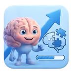 Link smiling and showing puzzle style pieces interlocking to make a brain