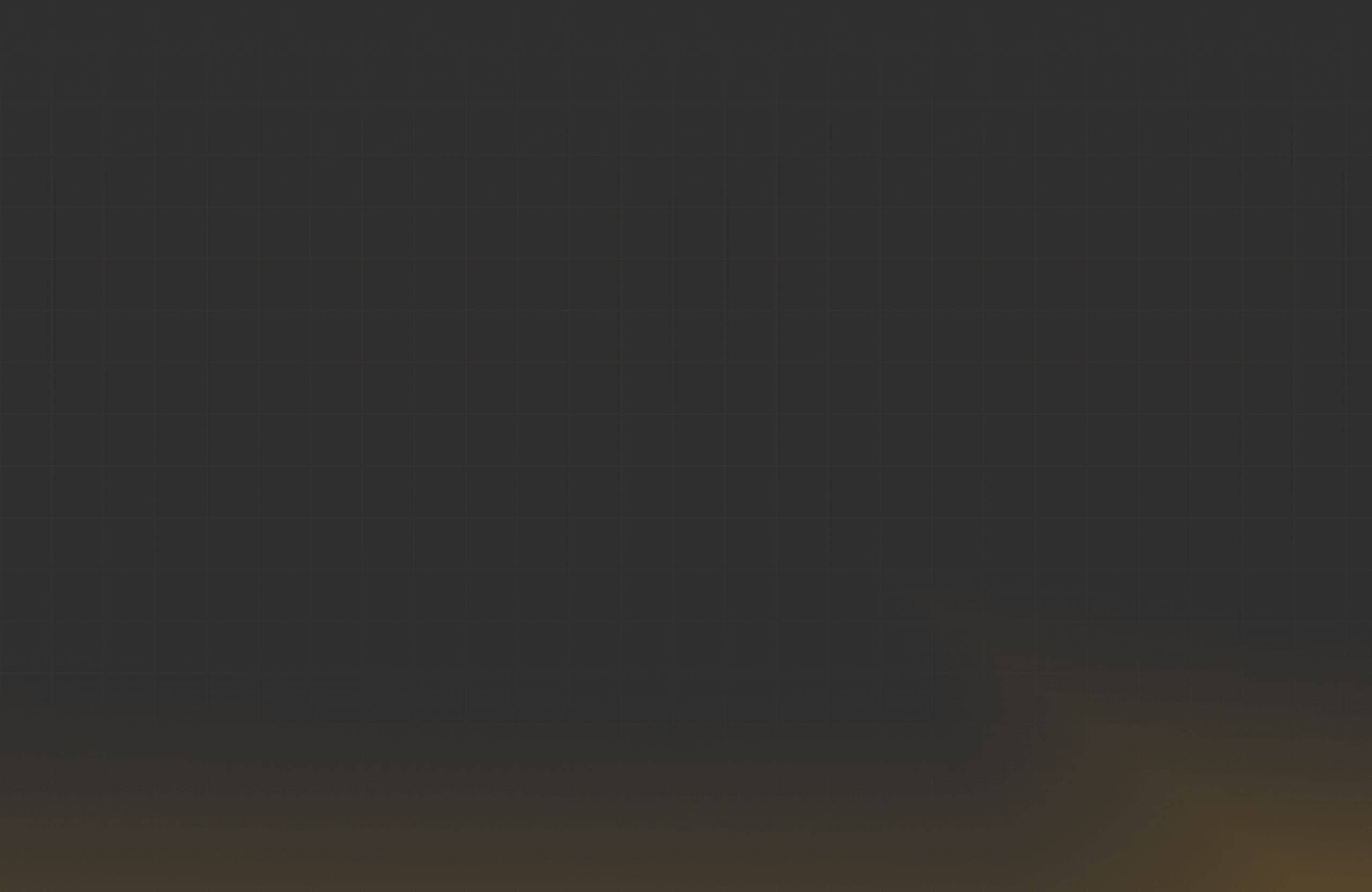 Dark gradient background with a subtle grid pattern and faint warm light at the bottom right.