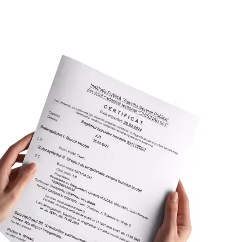 Official government-issued certificate held in hands