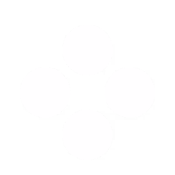 Minimal icon composed of four circular dots