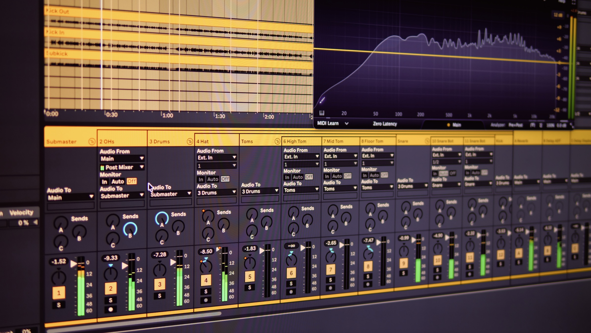 image of mixing console