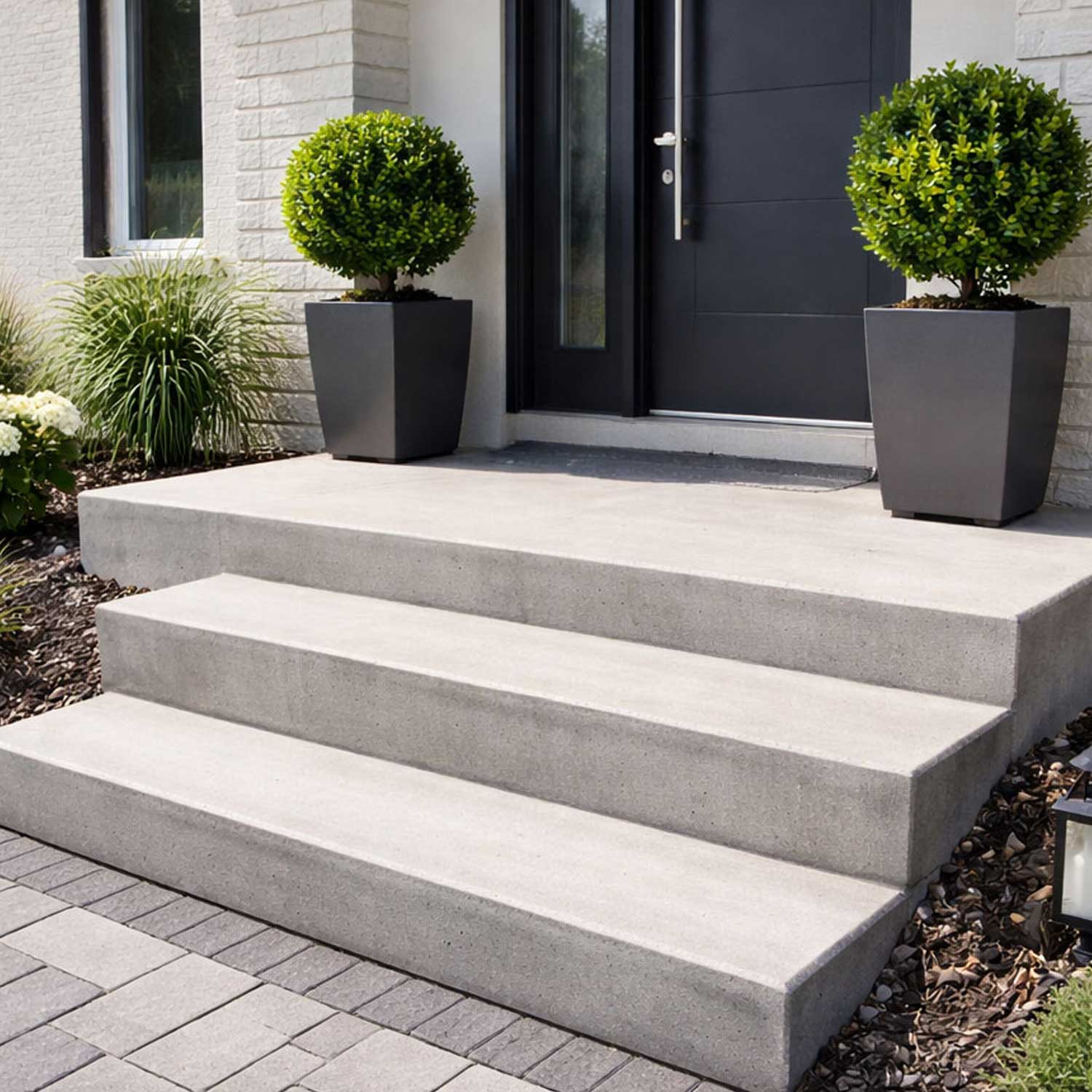 Retaining wall with concrete and wooden panels