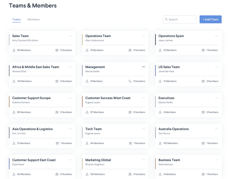 Teams and Members - TalkChief and Remote Work