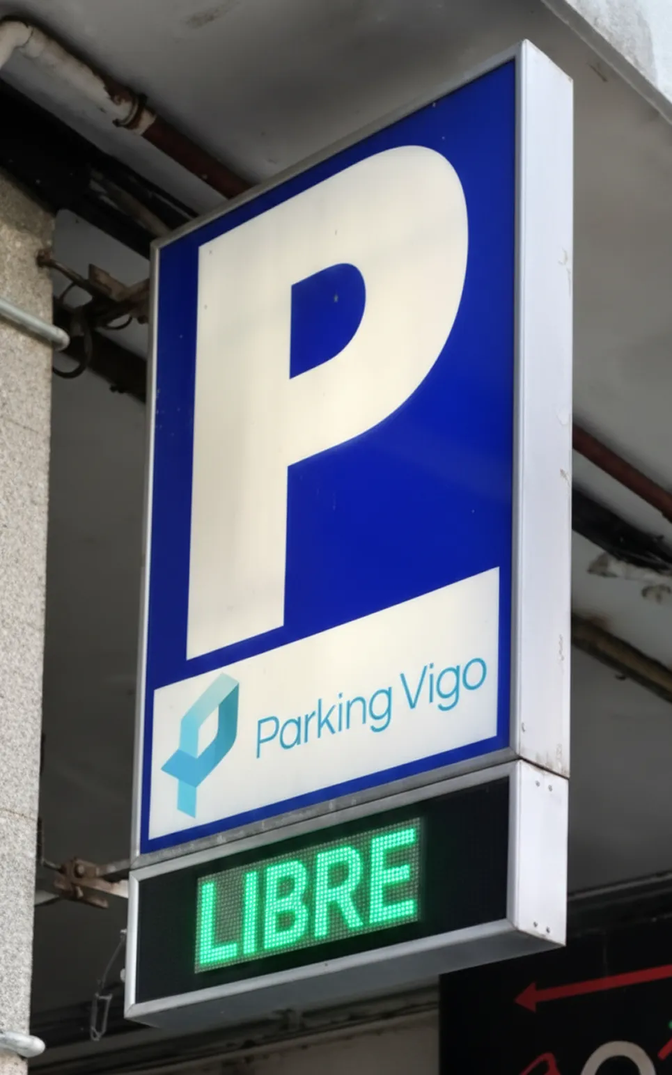 señal entrada parking vigo