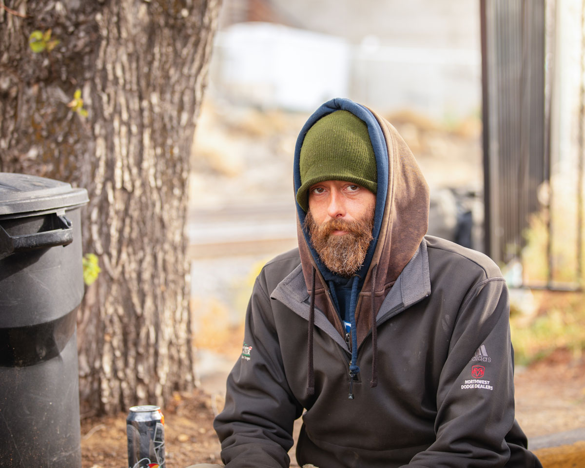Man staring at camera