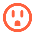 Orange power outlet icon with two vertical slots and a round hole below.