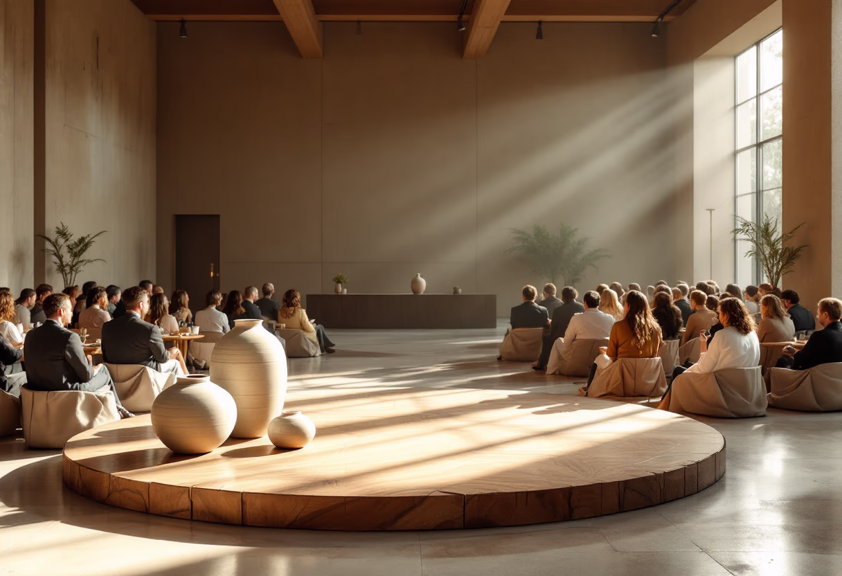 image of an industry conference (for a ai marketing tech company)