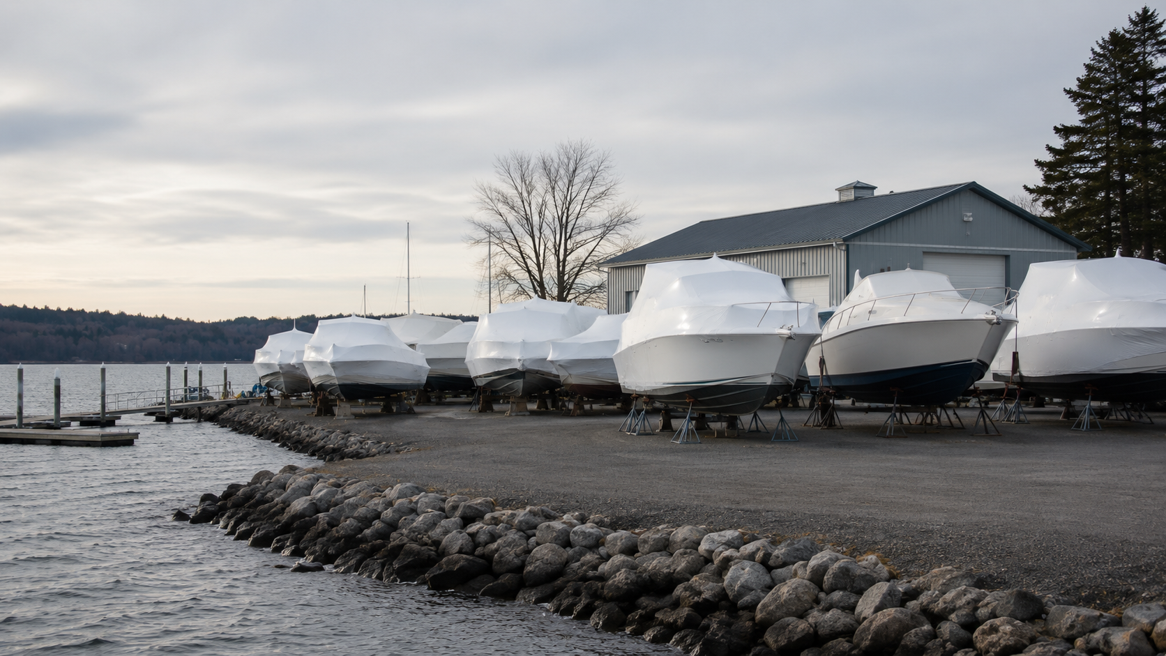 Watercraft storage at Wabasha Marina and Boatyard