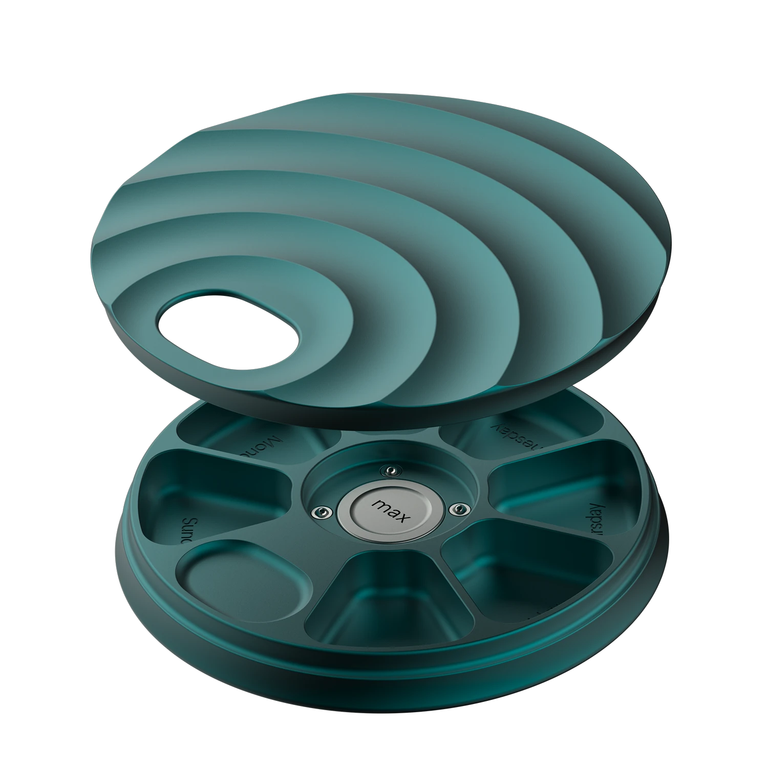 Misylo Max Pill Case with seven storage compartments in color azure