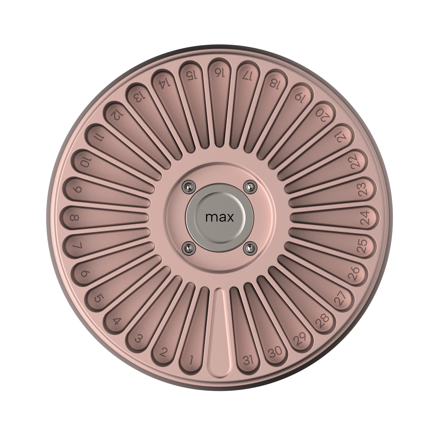 Misylo Max Pill Case with 31 storage compartments in color blush